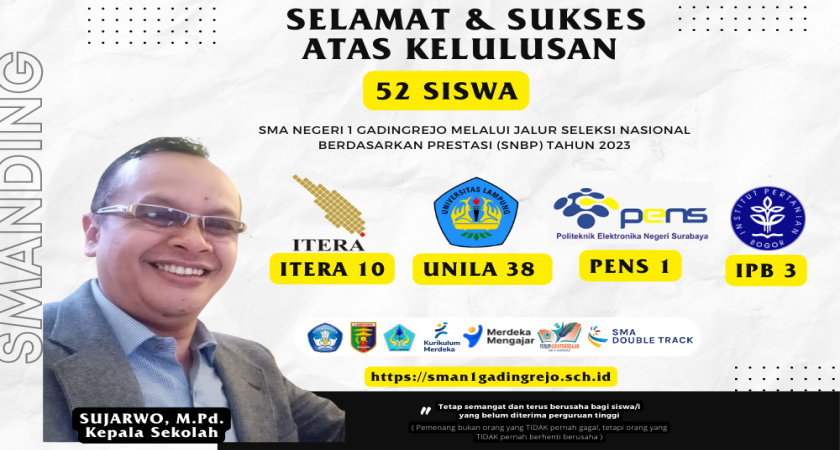 Selamat Dan Sukses Kepada 52 Siswa Smanding Lolos Seleksi SNBP 2023 ...